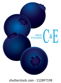 Blueberry  high vitamin C & E vector
