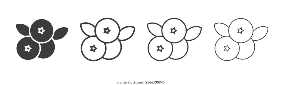 Blueberry icon collection for website design, app, UI design.