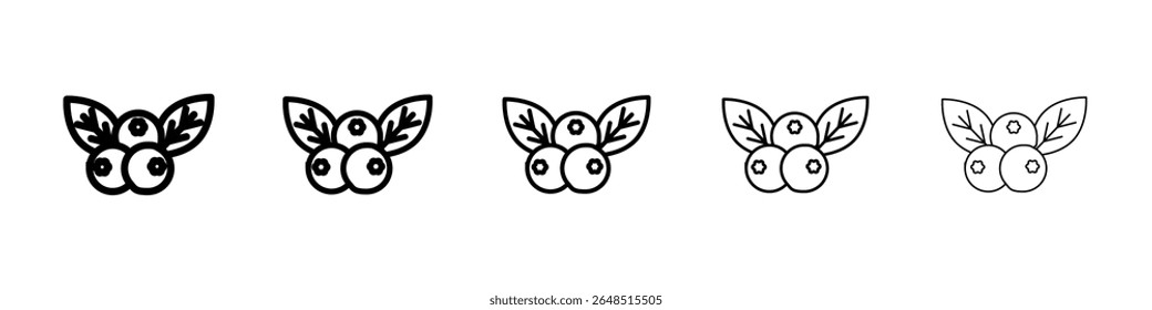 Blueberry icon filled flat sign concept for web design.