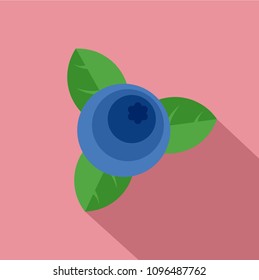 Blueberry icon. Flat illustration of blueberry vector icon for web design