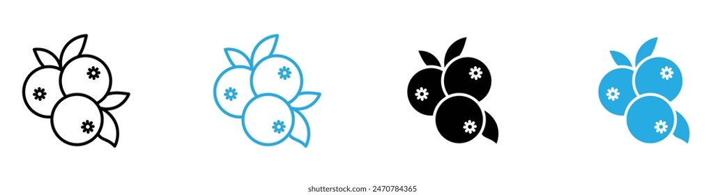 Blueberry Icon for Fruit Design, Culinary Art, and Healthy Eating