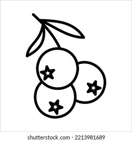 Icono Blueberry Diseño Plantilla Vector De Diseño Signo De Ilustración Y Píxeles De Símbolo Perfecto