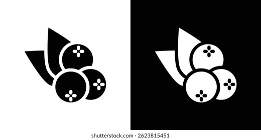 Blueberry icon for logo web mobile app UI design.