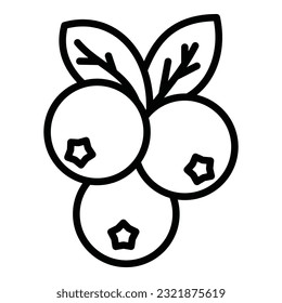blueberry icon on transparent background