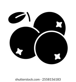 Blueberry icon outline Fruit isolate illustration vector