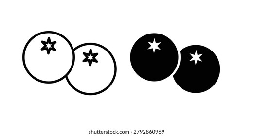 Blueberry icon outlined. Flat fill icons