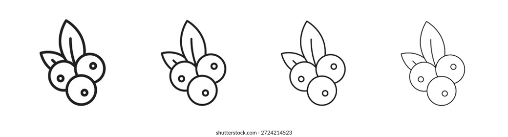 Conjunto de iconos de arándanos eps10. ilustración, Vector de símbolo de logotipo Plantilla de pictograma