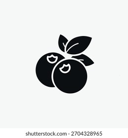 Icono de arándano Silhoutte Vector estilo Plantilla.e