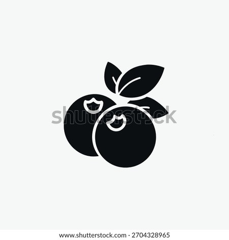 blueberry icon silhoutte vector style template.e