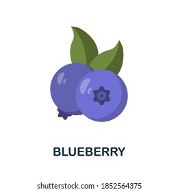 Icono de arándano azul. Elemento sencillo de la colección de frutos. Icono de Creative Blueberry para diseño web, plantillas, infografías y más