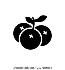 blueberry icon solid style vector