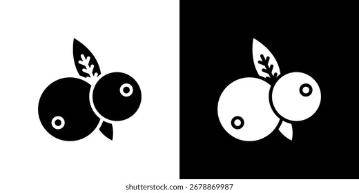Conjunto de pictogramas de vector sólido de icono de arándano