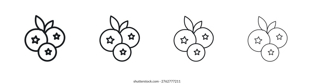 Blueberry icon symbol. Modern, simple line stroke collection