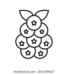 Blueberry icon symbolizes sweet nutrition, antioxidant-rich fruit, and healthy snacking moments.