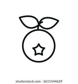 Blueberry icon symbolizes sweet nutrition, antioxidant-rich fruit, and healthy snacking moments.