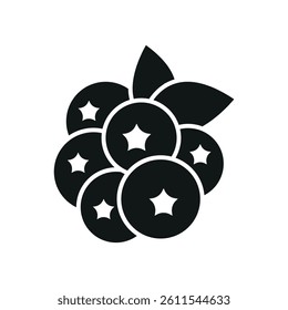 Blueberry icon symbolizes sweet nutrition, antioxidant-rich fruit, and healthy snacking moments.