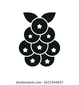 Blueberry icon symbolizes sweet nutrition, antioxidant-rich fruit, and healthy snacking moments.