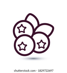 Blueberry Icon dünne Linie für Web und mobile, moderne minimalistische flache Design. Eps10 Vektorgrafik.