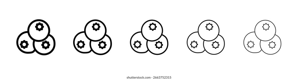 Colección de Vector de icono de arándano. EPS 10
