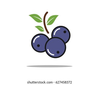 blueberry icon vector illustration template