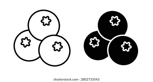 Blueberry icon vector icon set collection.