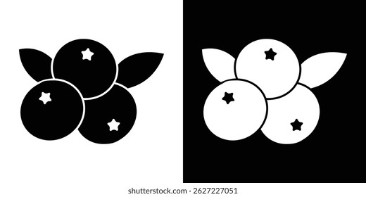 Blueberry icon vector, solid illustration, pictogram