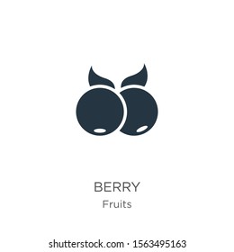 Blueberry icon vector. Trendy flat blueberry icon from fruits collection isolated on white background. Vector illustration can be used for web and mobile graphic design, logo, eps10
