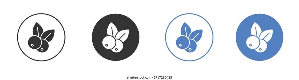 Icono de arándano para el Diseño web. pixel Iconos planos perfectos