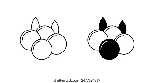 Icono de arándano con fondo blanco Vector ilustración de stock