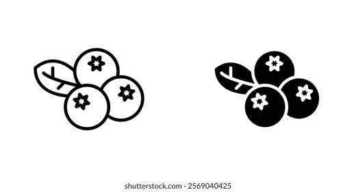 Blueberry icons vector graphic pack