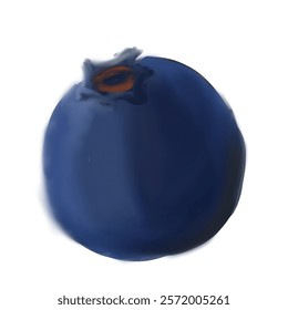 A blueberry illustration in white background