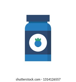 blueberry jam vector icon