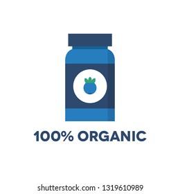 blueberry jam vector icon