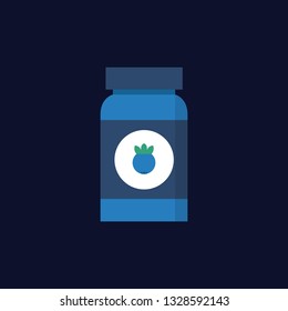 blueberry jam vector icon