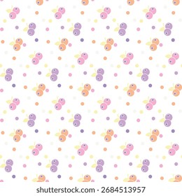 blueberry Kinder nahtlose Muster Sammlung mit Pastellfarbe
