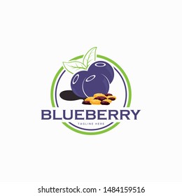 blueberry label logo design unique