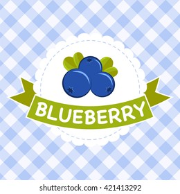 Blueberry label vintage design.