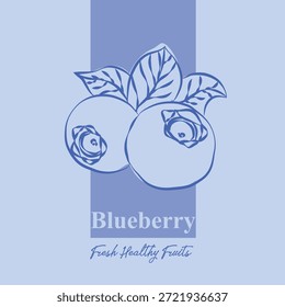 Blueberry Labels mit handgezeichnetem Stil, Verpackungsdesign mit Frucht-Icons und Text, minimales und buntes Etikettendesign, Etikettenaufkleber für Verpackungen, editierbare druckfertige Vektorvorlagen-Datei-Illustration herunterladen, Obst und Nüsse Food Label Templates Set. Abstrakte Vektorverpackung Design Layouts Kollektion, Umrisszeichnung Design