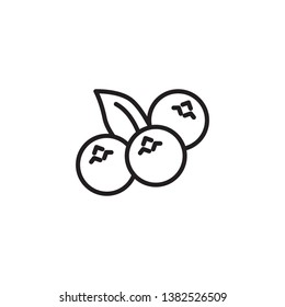 Blueberry line vector icon. Fruit icon for websites, web design, mobile app.