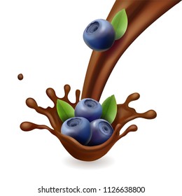 Blueberry in Liquid chocolate
