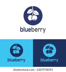 Blueberry logo design vector template,