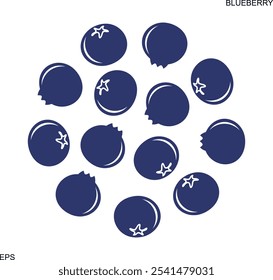 Blueberry logo. Isolated blueberry on white background