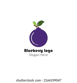 Blueberry logo vector illustration design template