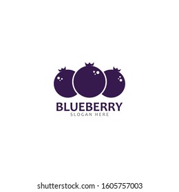 Blueberry logo vector template icon illustration design 