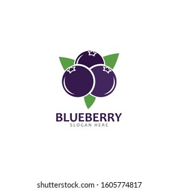 Blueberry logo vector template icon illustration design 