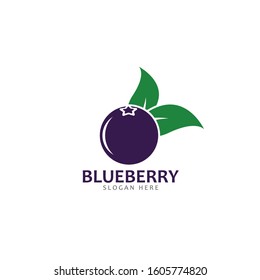 Blueberry logo vector template icon illustration design 