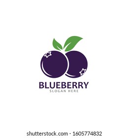 Blueberry Logo Vector Template Icon Illustration Design 