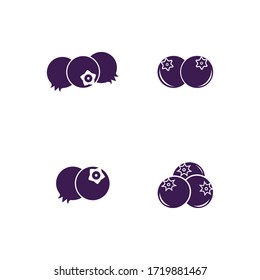 Diseño de ilustración de icono del logotipo Blueberry