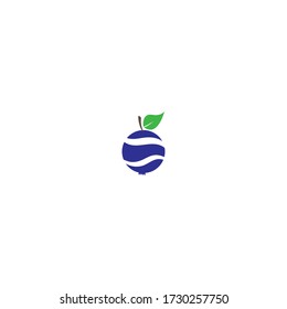 Blueberry logo vector template icon illustration design