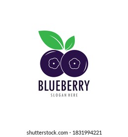 Blueberry logo vector template icon illustration design